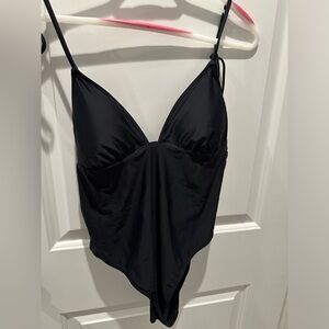 Abercrombie and fitch plunge one piece, black